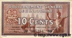 10 Cents INDOCHINE FRANÇAISE  1939 P.085d TTB+