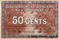 50 Cents FRENCH INDOCHINA  1939 P.087d XF