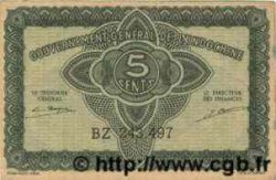 5 Cents INDOCINA FRANCESE  1943 P.088b SPL