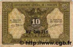 10 Cents  INDOCHINE FRANÇAISE  1943 P.089 TTB