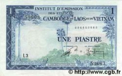 1 Piastre - 1 Riel FRENCH INDOCHINA  1954 P.094 XF