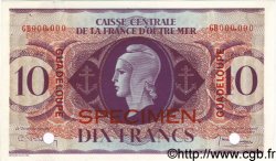10 Francs Spécimen GUADELOUPE  1944 P.27s fST