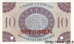 10 Francs Spécimen GUADELOUPE  1944 P.27s FDC