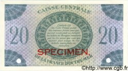 20 Francs Spécimen GUADELOUPE  1944 P.28s AU