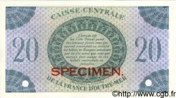 20 Francs Spécimen GUADELOUPE  1944 P.28s FDC