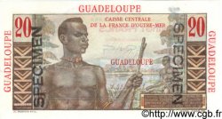 20 Francs Émile Gentil Spécimen GUADELOUPE  1946 P.33s q.FDC