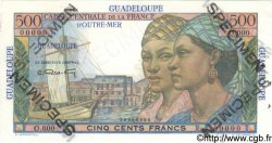 500 Francs Pointe à Pitre Spécimen GUADELOUPE  1946 P.36s fST+