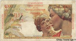 1000 Francs Union Française GUADELOUPE  1947 P.37 RC+