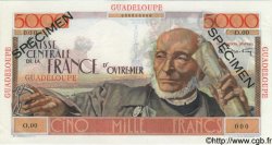 5000 Francs Schoelcher Spécimen GUADELOUPE  1952 P.38s SC+