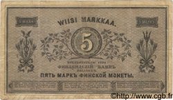 5 Markkaa FINLAND  1878 P.A43b F+