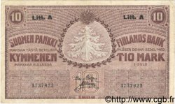 10 Markkaa FINLAND  1909 P.025 VF