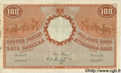 100 Markkaa FINLAND  1909 P.031 VF