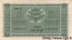 5 Markkaa FINLAND  1922 P.049 VF+