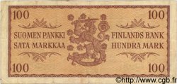 100 Markkaa FINLANDE  1957 P.097a TB