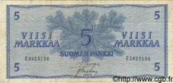 5 Markkaa FINLAND  1963 P.099a F+