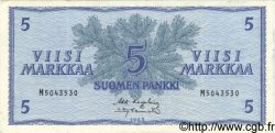 5 Markkaa FINNLAND  1963 P.099a SS