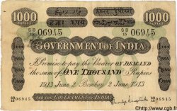 1000 Rupees INDIA  1913 P.A19a VF
