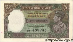 5 Rupees INDIA  1937 P.018a XF