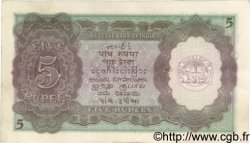 5 Rupees INDIA  1943 P.018b XF