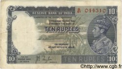 10 Rupees INDIA  1937 P.019a F