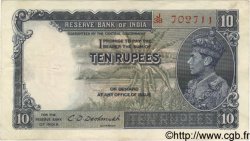 10 Rupees INDIA  1937 P.019a VF
