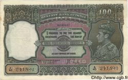100 Rupees INDIEN
 Bombay 1937 P.020a SS