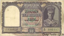 10 Rupees INDIA
  1943 P.024 MB a BB