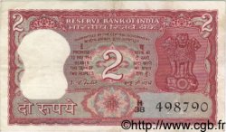 2 Rupees INDIA  1977 P.053e VF