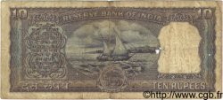 10 Rupees INDIA  1962 P.057a VG