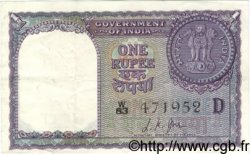 1 Rupee INDIA  1957 P.075f  VF