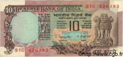 10 Rupees INDIA  1970 P.081a VF