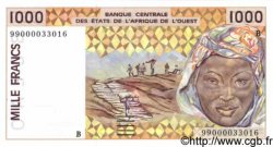 1000 Francs ESTADOS DEL OESTE AFRICANO  1999 P.211Bj FDC