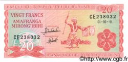 20 Francs  BURUNDI  1991 P.27c NEUF