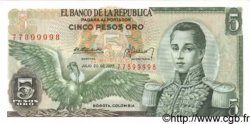 5 Pesos Oro KOLUMBIEN  1977 P.406e ST