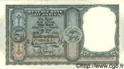 5 Rupees INDIA  1957 P.035a AU