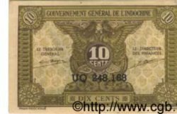10 Cents INDOCINA FRANCESE  1943 P.089 SPL
