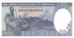 100 Francs  RWANDA  1989 P.19 NEUF