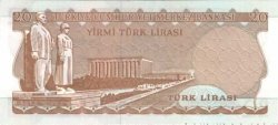 20 Lira  TURQUIE  1970 P.187b NEUF