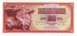 100 Dinara YOUGOSLAVIE  1965 P.080b NEUF