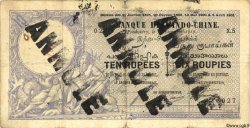 10 Rupees / 10 Roupies Spécimen INDE FRANÇAISE  1919 P.02bs TB