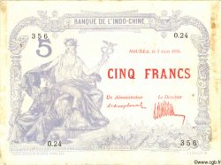 5 Francs NOUVELLE CALÉDONIE  1924 P.19 VF