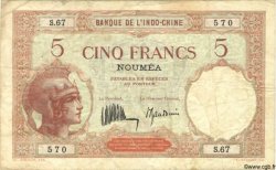 5 Francs  NOUVELLE CALÉDONIE  1936 P.36b TB