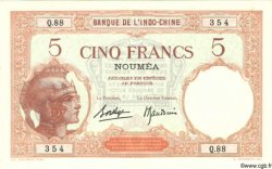5 Francs NOUVELLE CALÉDONIE  1940 P.36b UNC-