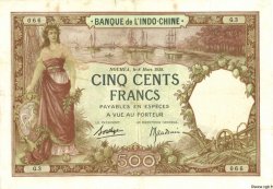 500 Francs NOUVELLE CALÉDONIE  1938 P.38 pr.TTB
