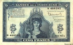 5 Francs NOUVELLE CALÉDONIE  1944 P.48 TB+