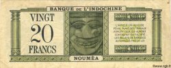 20 Francs  NOUVELLE CALÉDONIE  1944 P.49 TB