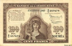 100 Francs NOUVELLE CALÉDONIE  1943 P.46a VF+