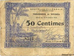 50 Centimes NEW CALEDONIA  1919 P.30 VG