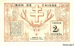 2 Francs  NOUVELLE CALÉDONIE  1942 P.53 TTB+ à SUP
