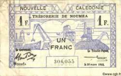 1 Franc NOUVELLE CALÉDONIE  1943 P.55a TB+